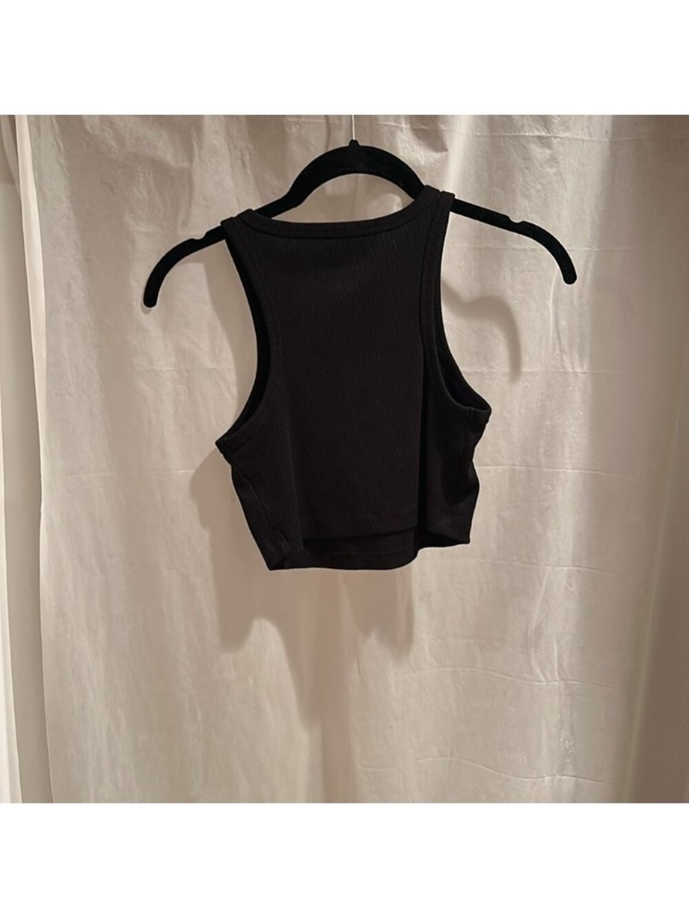 Black Ribbed Tank Top - Picture 2 of 2